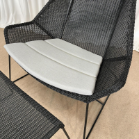 Cane Line - Highbacksessel Breeze Sitz Polyethylen Schwarz Gestell Stahl Verzinkt Mit Kissensatz Und Hocker - 9