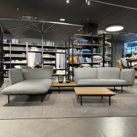 Tribù - Outdoor Lounge Senja Rustic Weave Linen Grau Gestell Aluminium Schwarz Inklusive Teakholz Zwischenablage Und Couchtisch - 8