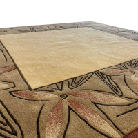 Eigene Herstellung - Teppich 200x200 cm Schurwolle Handgeknüpft Beige Gemustert - 4