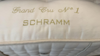 Schramm - Bett Nuvola Stoff Mario 3150 Light Grey Grau Füße Buche Schwarz Lackiert Inklusive Matratzen - 2
