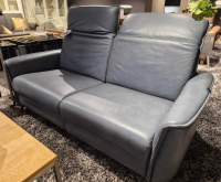PM Oelsa - Sofa Bolivien 4461 Leder Longlife Touch Steel Grau Füße Chrom Schwarz Matt Mit Motorischer Kopfteilverstellung - 10