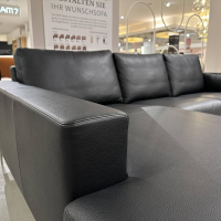 Erpo - Ecksofa CL 820 Leder Schwarz 43.136 Aluminium Fuß - 3