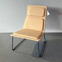 Cappellini - Sessel Low Pad LW 3 Stoff B LO 1048 Grigio Anthrazit Gelb Gestell Schwarz Matt Pulverbeschichtet - 8