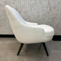 Walter Knoll - Sessel 375 10 Stoff Sonderstoff Creme Weiß Beige Gestell Massivholz Eiche Schwarz Geflammt Geölt - 11