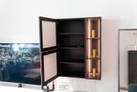 Spectral Smart Furniture - Wohnwand Ameno Side 1 Colour Glas Snow Weiß Akzente Oak Smoked mit TV-Halterung - 3