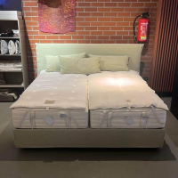 Schramm - Bett Purebeds The Young Generation Stoff 2 Style Hellgrün Füße ZF10 Schwarz Inklusive Verstellbare Untermatratzen - 2