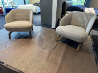 Giorgetti - 2-er Set Sessel Janet Braun Mit Nussbaum Gestell Und Leder - 4