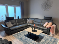 Musterring - Ecksofa MR250 Leder Vivre Anthrazit Füße Metall mit 2 Kopfstützen - 4