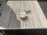 Gloster - Gartengruppe Grid Stoff Cameron Granite Grau Gestell Aluminium Meteor Schwarz Pulverbeschichtet Mit Ablage Und Couchtisch - 9