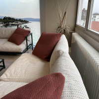 B&B Italia - Elementgruppe Nooch Stoff Lamone Weiß Quadrat Ziegelmuster Profil Lola Weiß Gestell Graphit Lackiert Inklusive Couchtische - 9