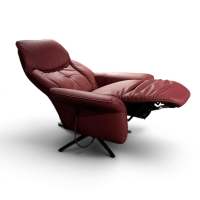 himolla - Sessel 8994 Cumuly Maxi M Leder Longlife 24 Rustika Oxblood Rot Gestell Metall Schwarz Mit Elektrischer Verstellung - 3