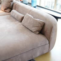 Baxter - Wohnlandschaft Piaf Und Konsole Calix Leder Kashmir Boue Cat.A Konsole Massives Lindenholz - 12