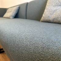 Signet - 2er-Set Bank Gilbert 135 Stoff Tessin Lagoon Blau Kufe Metall Schwarz Pulverbeschichtet Inklusive Kissen - 5