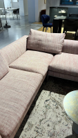 COR - Ecksofa Mell Lounge Stoff 9203 Rot-Weiß Rot Gestell Metall Fußrahmen Mit Kunststoffgleitern F04 Stahl - 6