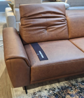 Candy - Ecksofa Santo Leder Vincenza Braun ohne Dekokissen - 4