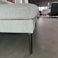 Jori - Ecksofa Tigra Landscape Stoff Monza Melange 99 Beige Füße Metall Bronze Inklusive Kopfstütze - 6