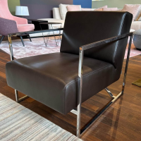 Walter Knoll - Sessel Sen Leder Elen 1221 Darkbrown Braun Gestell Stahl Hochglanz Verchromt - 7