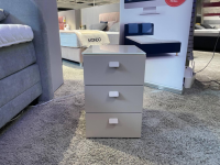 Hülsta - Multi Kommode R Lack Sahara Grau Abdeckplatte Glas Sahara Griff 057 Mit 3 Schubkästen - 4