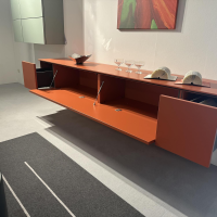 Hülsta - Wohnwand Neo Lack NCS S3050 Orange Und NCS S3010 Grün - 5