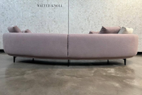 Walter Knoll - Sofa Maaru 850 Stoff Lino 7899 Magnolia Violett Gestell Schwarz Matt Pulverbeschichtet Inklusive 5 Kissen - 6