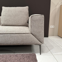 Jori - Wohnlandschaft Loungeville Landscape Stoff Axil C0003 Beige Braun Fuß Bronze Schwarz Matt Lackiert Mit Kissen - 2