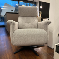 Rom - Sessel Melody 1C M Stoff Alvaro Grege Grau Gestell Stahl Mattschwarz Lackiert Mit Elektrischer Verstellung - 2