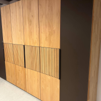 Wöstmann - Schlafzimmer WSM 4400 Kanadische Erle Massiv Natur Akzent Fronten Mattglas Cubanit Schwarz - 4