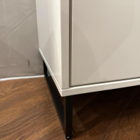 Rietberger Möbelwerke - Sideboard Deviso Lack Seidengrau Inklusive Wandspiegel Eckig Mit Beleuchtung - 6