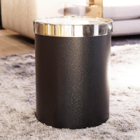 Minotti - Beistelltisch Bailly Platte Aus Zebrino Marmor Oberseite Hellgold Umrandet - 3