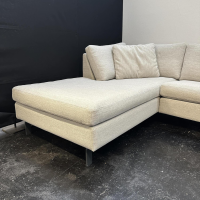COR - Ecksofa Conseta Bezug Stoff 8081 Muschel Grau Schmalfüße Anthrazit inklusive Kopfstütze - 9