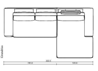 Activineo - Ecksofa Belladonna Stoff 3 Turtle Grün Gestell Schwarz - 13
