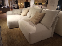 Raum.Freunde - Ecksofa CRF Palazzina Stoff 1M Key West Light Grey Grau Füße Kunststoff Schwarz Inklusive Kissen - 3
