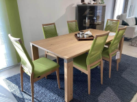 Venjakob - 6er Set Stuhl Jessica Stoff TriTex Limette Grün Gestell Eiche Massiv Geölt - 4