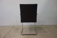 Walter Knoll - Freischwinger George 1577 Leder Cashmere 1314 Slate Schwarz Gestell Rundrohrstahl Hochglanz Verchromt - 5