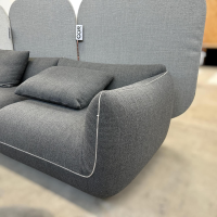 COR - Sofa Jalis Stoff 8182 Stahlgrau Mit Filzgleitern Inklusive 3 Rückenkissen - 7