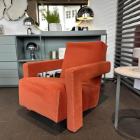 Cassina - Sessel Utrecht Stoff Otterlo Ruggine Orange Rot 373 Mit Knopflochstich - 7