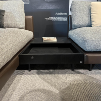 Rolf Benz - Ecksofa 60 Sina Stoff 26.387 Schwarzgrau Grau Korpus Leder 42.102 Graubraun Braun Inkl. Integriertem Couchtisch Eiche Schwarz Gebeizt - 3