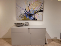 Contur - Kleiderschrank Loretto Dekor Cemento Chiaro Grau Inklusive Kommode Mattlack Madreperla Grau - 9