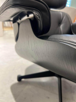 Vitra - Lounge Chair Sessel Leder Natural F Schwarz Schale Esche Schwarz Untergestellt Schwarz Beschichtet Inkl. Ottoman - 5