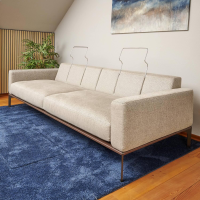 Bielefelder Werkstätten - Sofa Spirit Stoff Emira BW 1732 272 Beige Gestell Metall Bronze Matt Inklusive Rückenverstellung - 21