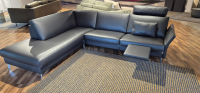 Erpo - Ecksofa CL 990 Leder 42.059 Anthrazit Füße Verchromt mit Fußablage - 4
