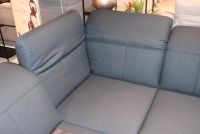 Carina - Ecksofa Memphis Lounge Stoff 3 Melrose Deep Ccean Blau Gestell Chrom - 9