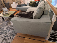 COR - Ecksofa Mell Lounge Stoff 8305 Mintgrün Gestell Metall Verchromt Ohne Deko Kissen - 2