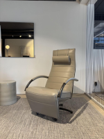 Jori - Relaxsessel Mensana Mono-Move Medium Leder Celia Egg Beige Gestell Bronze Matt Lackiert - 3