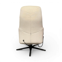 himolla - Sessel 7578 S-Lounger Stoff Q2 Loop Vanilla Cremeweiß Sternfuß Metall Schwarz Inkl. Akku - 4