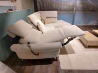 Global - Ecksofa Global Managa Stoff Space Nature Beige Metallfuß Schwarz Rund - 4