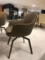 Wimmer - Essgruppe Terso Esstisch Nussbaum Rustikal Massiv 3 Stuhlsessel 1 Bank Leder Colorado Pistazie - 4