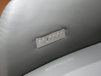 Natura - Drehsessel Aberdeen Leder WM Anthrazit Fuß Edelstahl mit Herzwaage - 6