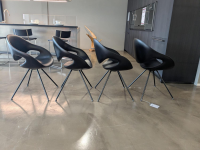 Tonon - 4er-Set Stuhl Moon Integralschaum Schwarz Füße Schwarz - 8