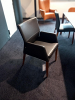 Carega Design - Stuhlsessel Katy 2 Leder Toledo Braun mit Armlehnen - 6
